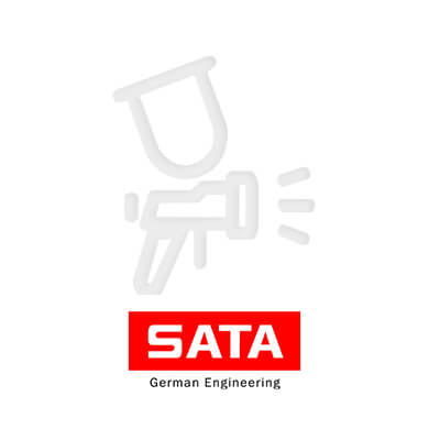 SATA Schlauchpaar 9x9mm, 10m lang, mit Überzugsgeflecht, G 3/8" und G 1/2" (Mat.,Edelstahl), G 1/4" (Luft) [für SATA FDG + vario top spray]